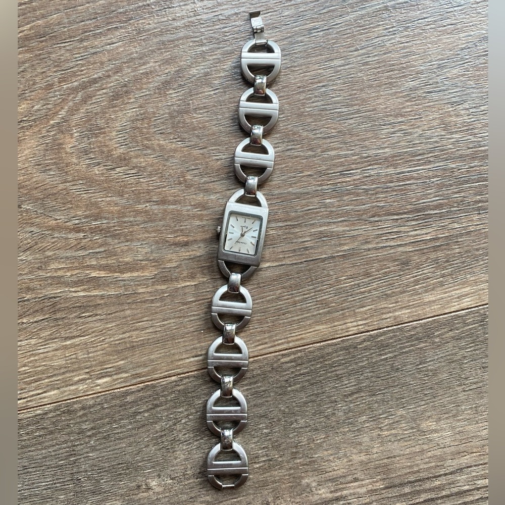 BEAUTIFUL CHARLES DELON BIJOUX QUARTZ SILVER BRACELET WATCH